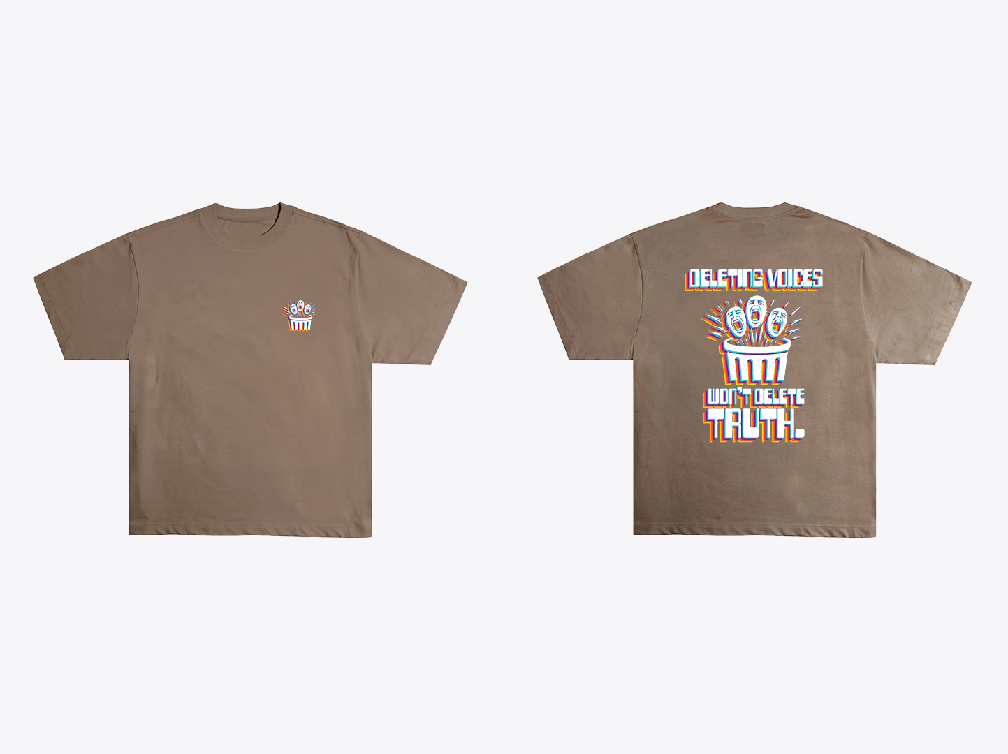 Delete Truth t-shirt mockup