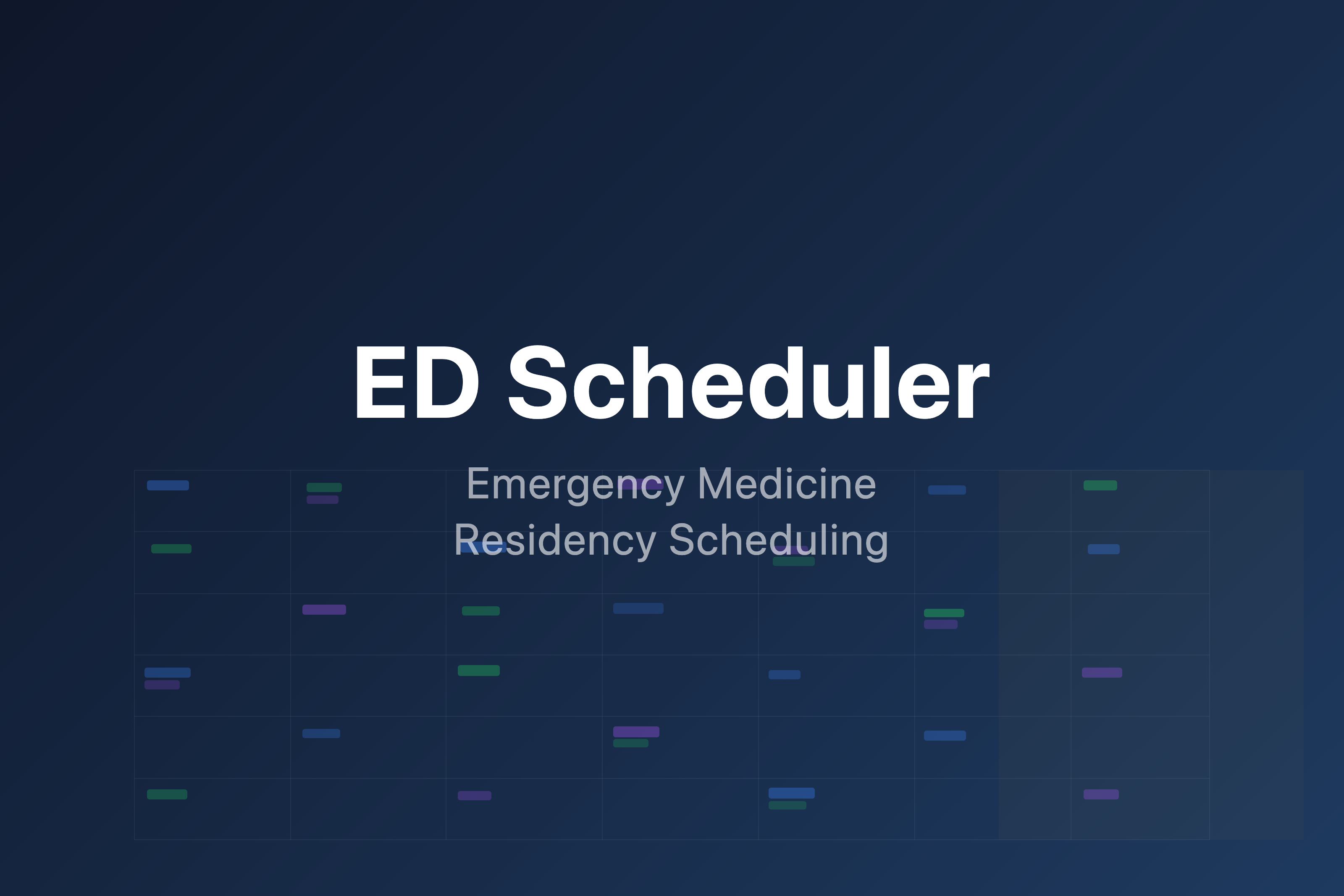ED Scheduler