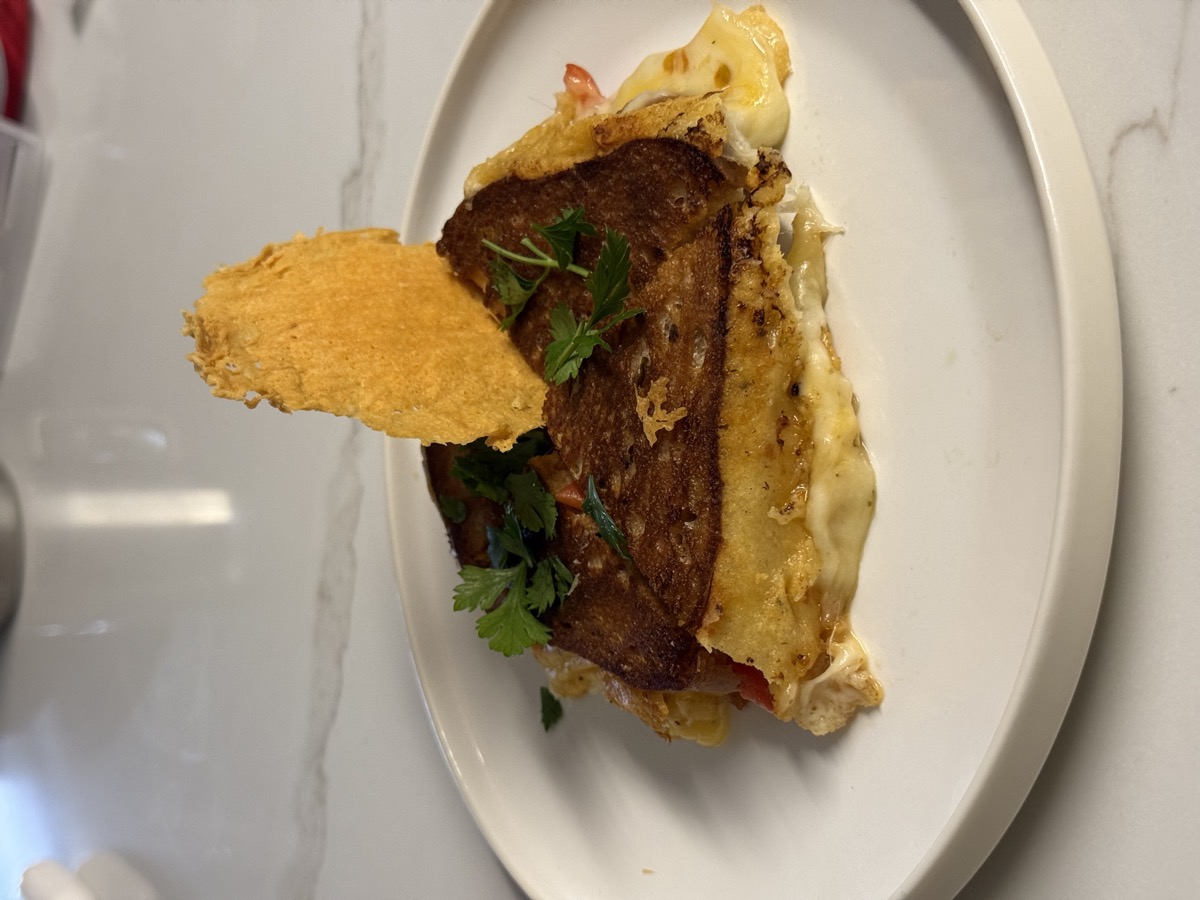Grilled Cheese w/ Parmesan Crisp — phone photo